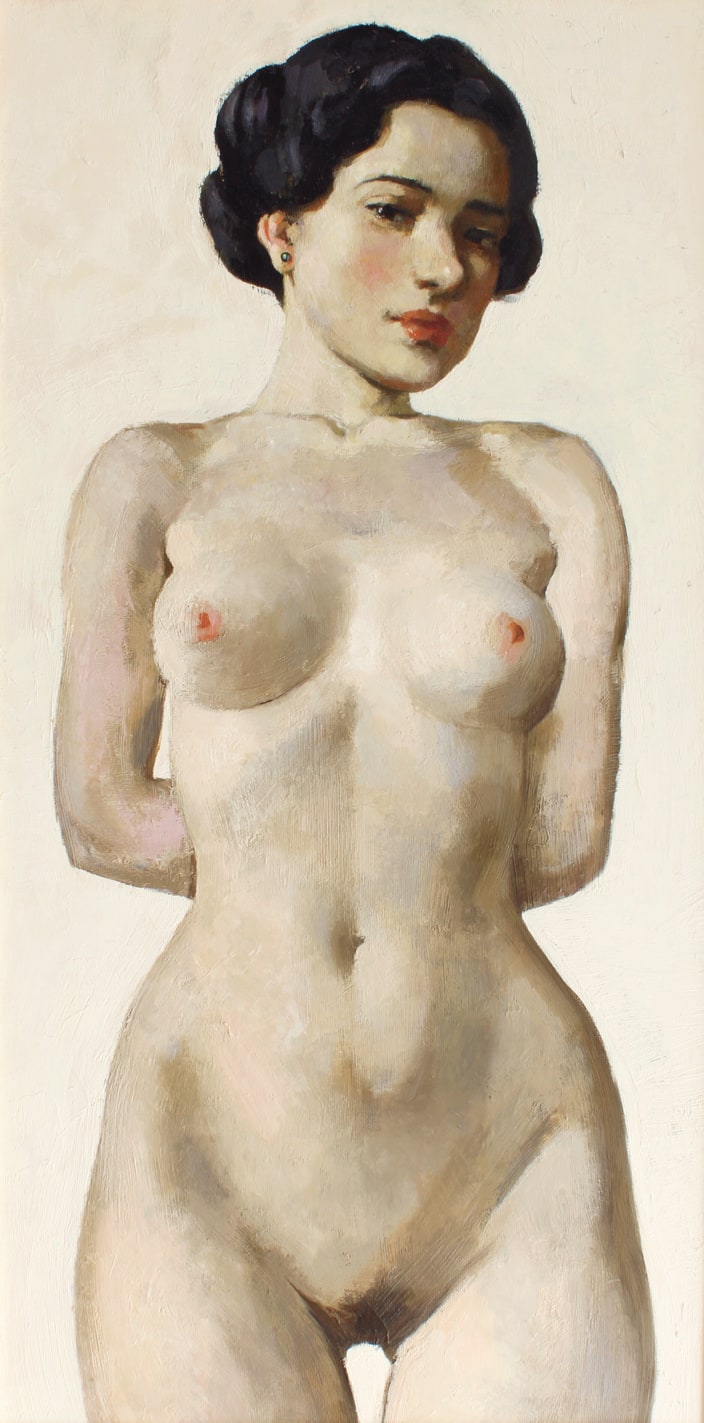 Victor Teslaru, Black Pearl, 2024, oil on canvas.