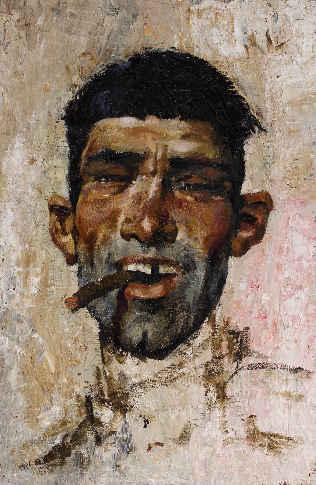 Victor Teslaru, The Student, 2024, oil on canvas.